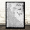 Dustin Lynch Cowboys and Angels Grey Man Lady Dancing Song Lyric Music Art Print