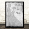 Westlife Beautiful In White Grey Man Lady Dancing Song Lyric Music Art Print