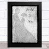 The Everly Brothers Devoted To You Grey Man Lady Dancing Song Lyric Music Art Print