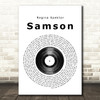 Regina Spektor Samson Vinyl Record Song Lyric Quote Print