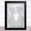 Taylor Swift Lover Two Men Gay Couple Wedding Grey Song Lyric Music Art Print