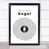 Sarah McLachlan Angel Vinyl Record Song Lyric Quote Print