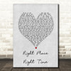 Olly Murs Right Place Right Time Grey Heart Song Lyric Music Art Print