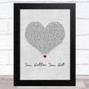 The Who You Better You Bet Grey Heart Song Lyric Music Art Print