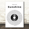 Gabrielle Sunshine Vinyl Record Song Lyric Quote Print