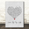 Richard Hawley Love Of My Life Grey Heart Song Lyric Music Art Print