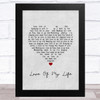 Richard Hawley Love Of My Life Grey Heart Song Lyric Music Art Print