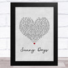 Armin Van Buuren Sunny Days Grey Heart Song Lyric Music Art Print
