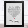 Sara Ramirez The Story Grey Heart Song Lyric Music Art Print