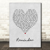 Mumford & Sons Reminder Grey Heart Song Lyric Music Art Print