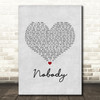 Dylan Scott Nobody Grey Heart Song Lyric Music Art Print