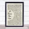 Garth Brooks If Tomorrow Never Comes Vintage Script Song Lyric Quote Print