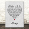 London Grammar Strong Grey Heart Song Lyric Music Art Print