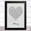 London Grammar Strong Grey Heart Song Lyric Music Art Print