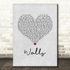 Kings Of Leon Walls Grey Heart Song Lyric Music Art Print