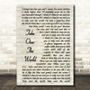 The Courteeners Take Over The World Vintage Script Song Lyric Quote Print