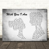 Cody Johnson With You I Am Man Lady Couple Grey Song Lyric Music Art Print