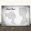 The Jeff Healey Band Angel Eyes Man Lady Couple Grey Song Lyric Music Art Print