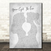 Candi Staton You've Got The Love Lesbian Women Gay Brides Couple Wedding Grey Song Lyric Music Art Print