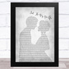Barry White Just The Way You Are Man Lady Bride Groom Wedding Grey Song Lyric Music Art Print