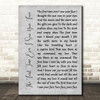 Roberta Flack The First Time Ever I Saw Your Face Grey Rustic Script Song Lyric Music Art Print