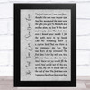 Roberta Flack The First Time Ever I Saw Your Face Grey Rustic Script Song Lyric Music Art Print