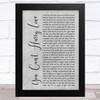 Phil Collins You Can't Hurry Love Grey Rustic Script Song Lyric Music Art Print