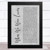 Jack Savoretti When We Were Lovers Grey Rustic Script Song Lyric Music Art Print