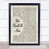 Cole Swindell You Should Be Here Vintage Script Song Lyric Quote Print