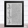 The Red Jumpsuit Apparatus Your Guardian Angel Grey Rustic Script Song Lyric Music Art Print