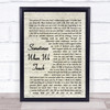 Dan Hill Sometimes When We Touch Vintage Script Song Lyric Quote Print