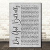 Heart Dog And Butterfly Grey Rustic Script Song Lyric Music Art Print