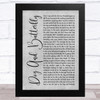 Heart Dog And Butterfly Grey Rustic Script Song Lyric Music Art Print