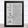 Peter Gabriel The Book of Love Grey Rustic Script Song Lyric Music Art Print