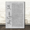 Beres Hammond They Gonna Talk Grey Rustic Script Song Lyric Music Art Print