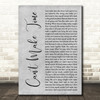 Greensky Bluegrass Can't Make Time Grey Rustic Script Song Lyric Music Art Print