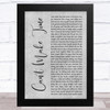 Greensky Bluegrass Can't Make Time Grey Rustic Script Song Lyric Music Art Print