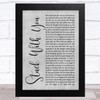 Huey Lewis And The News Stuck With You Grey Rustic Script Song Lyric Music Art Print