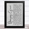 Alan Jackson Amazing Grace Grey Rustic Script Song Lyric Music Art Print