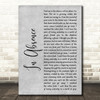 Silent Planet In Absence Grey Rustic Script Song Lyric Music Art Print