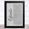 Sounds Of Blackness Optimistic Grey Rustic Script Song Lyric Music Art Print