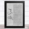 Group 1 Crew He Said Grey Rustic Script Song Lyric Music Art Print