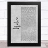 Thomas Rhett Notice Grey Rustic Script Song Lyric Music Art Print