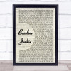 Dizzee Rascal Bassline Junkie Vintage Script Song Lyric Quote Print