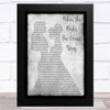 Clare Bowen & Sam Palladio When The Right One Comes Along Lesbian Couple Two Ladies Dancing Grey Song Lyric Music Art Print