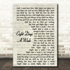 The Beatles Eight Days A Week Vintage Script Song Lyric Quote Print
