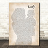 Brett Young Lady Mother & Baby Song Lyric Music Art Print