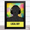 The Rifles Local Boy Multicolour Man Headphones Song Lyric Music Art Print