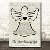 Charlie Rich The Most Beautiful Girl Music Script Angel Song Lyric Music Art Print