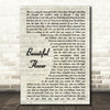 India Arie Beautiful Flower Vintage Script Song Lyric Quote Print